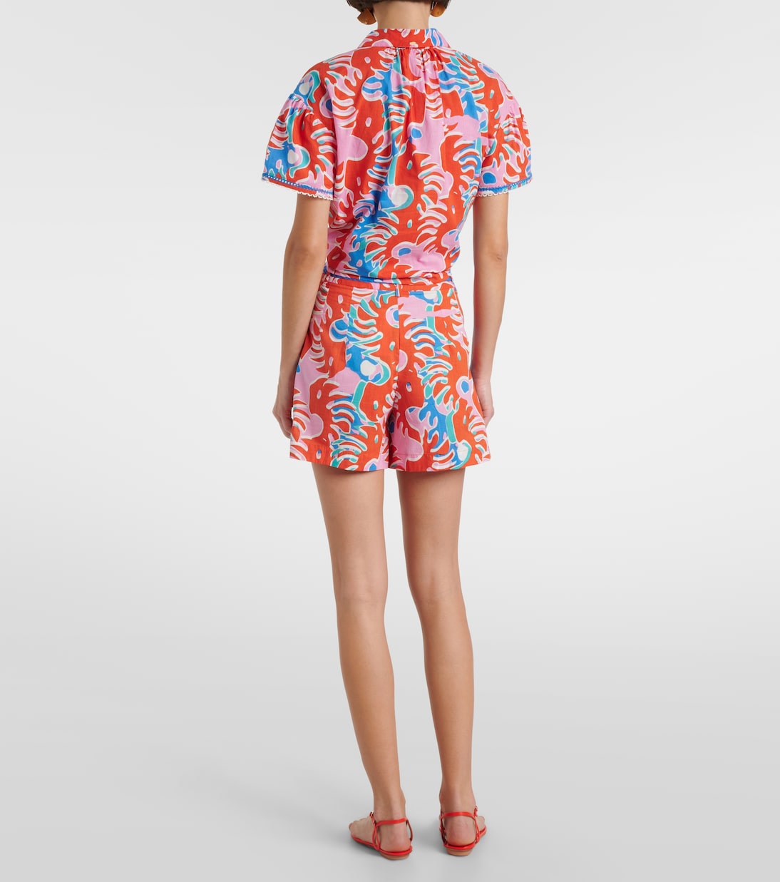 Camicia in cotone con stampa | Poupette St Barth