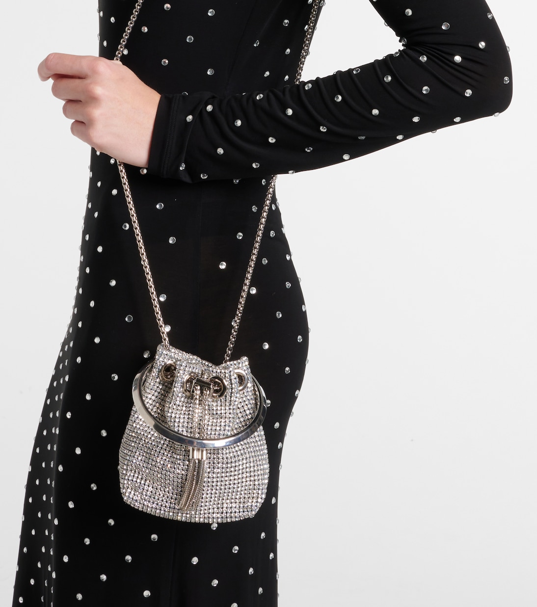 Sac seau Bon Bon Micro à ornements | Jimmy Choo