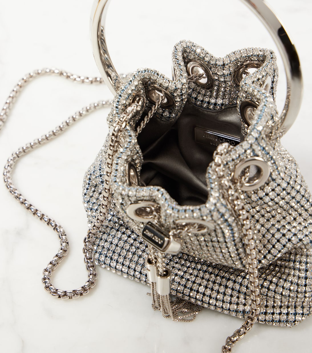 Sac seau Bon Bon Micro à ornements | Jimmy Choo