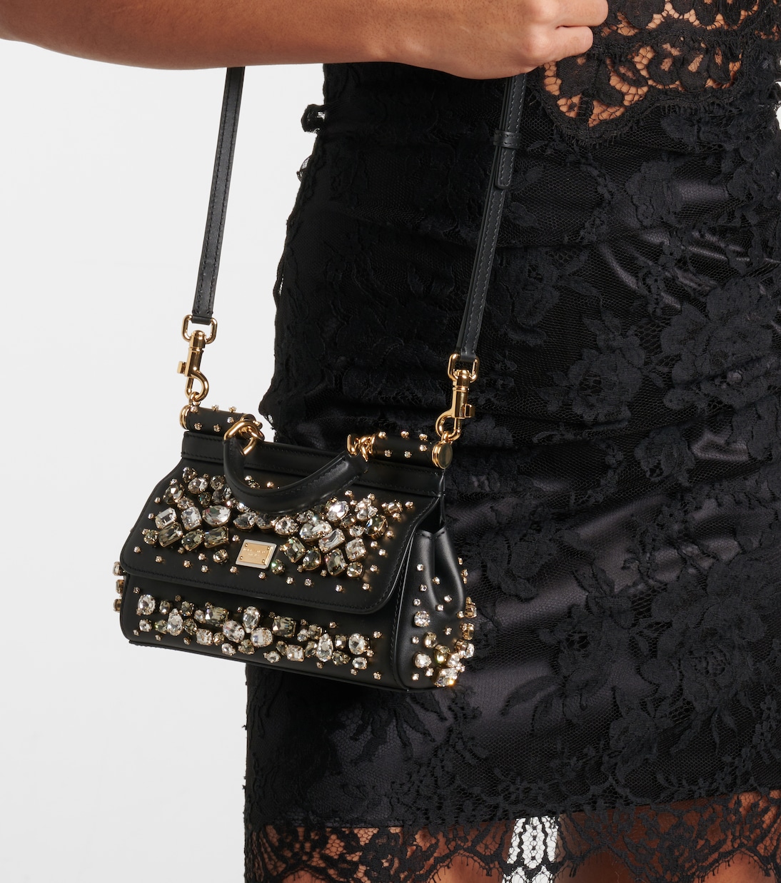 Cabas Sicily Small en cuir à ornements | Dolce&Gabbana