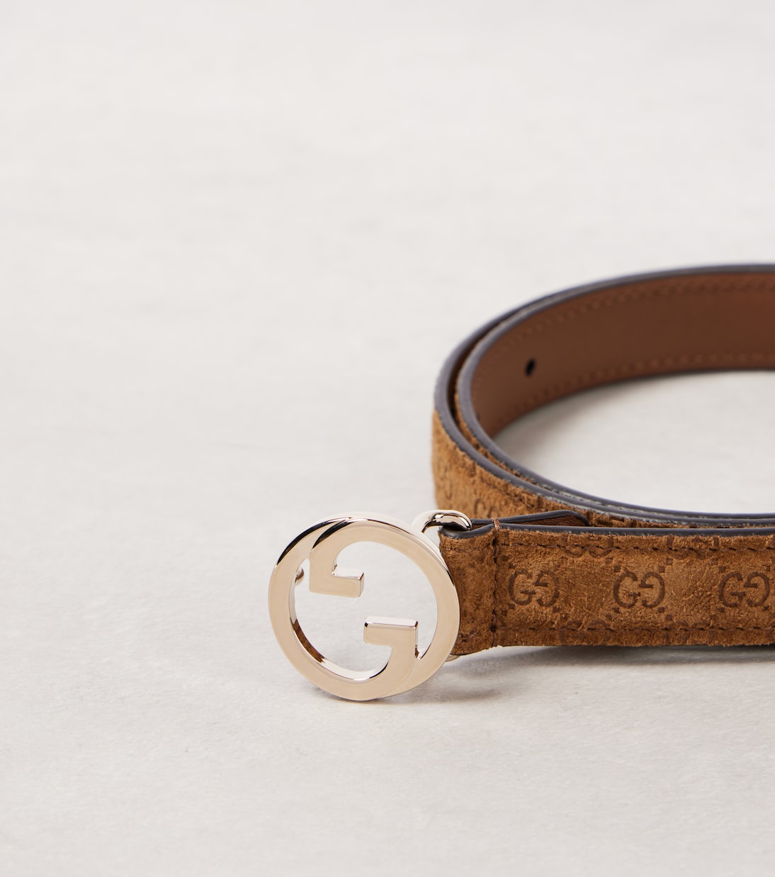 Ceinture Gucci Blondie en daim | Gucci