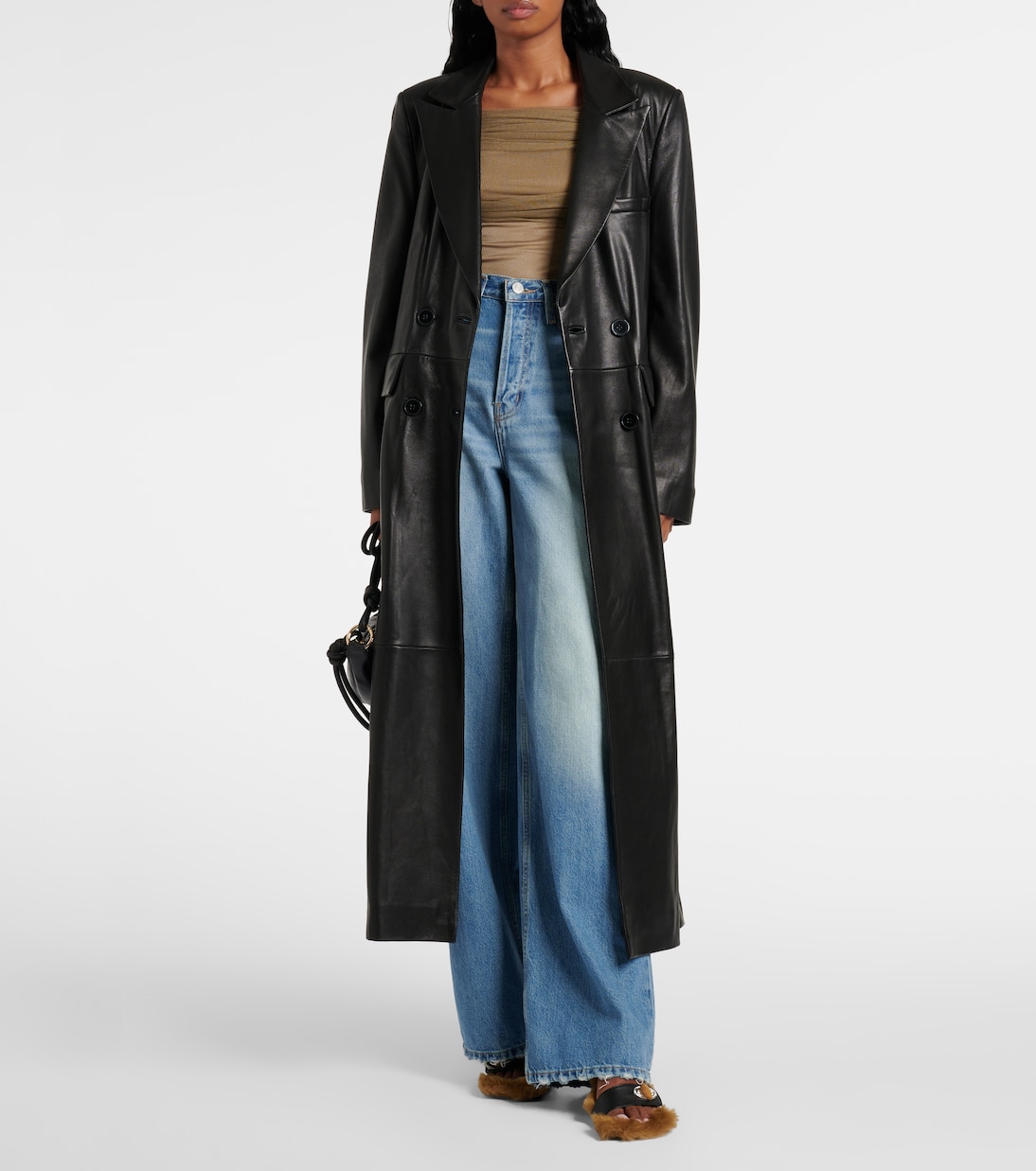 Mules Turnlock con shearling | Christopher Esber