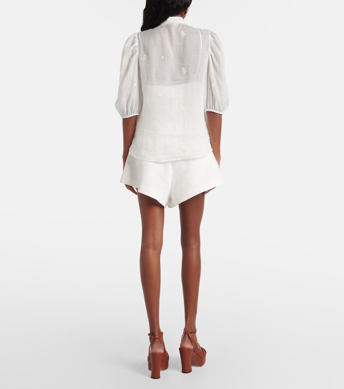 Blusa Acacia in ramia con volant | Zimmermann
