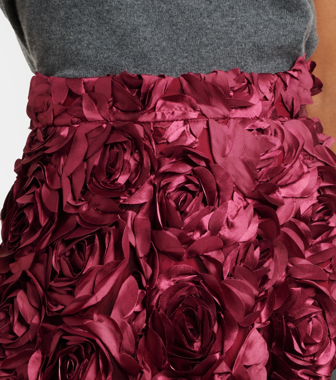 Jupe longue Sun à taille haute à fleurs | Rotate