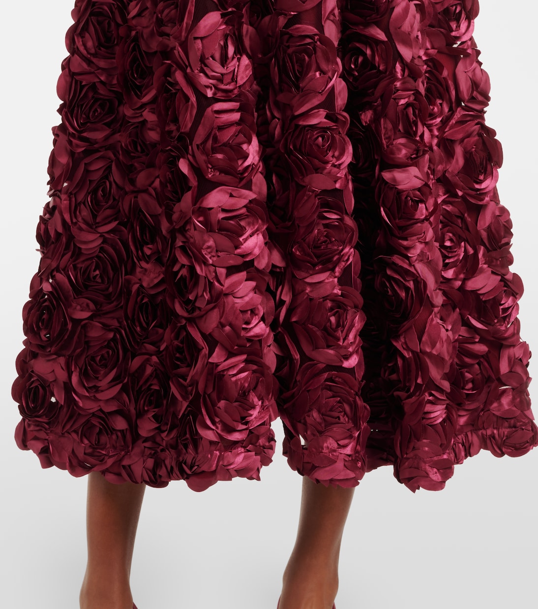 Jupe longue Sun à taille haute à fleurs | Rotate