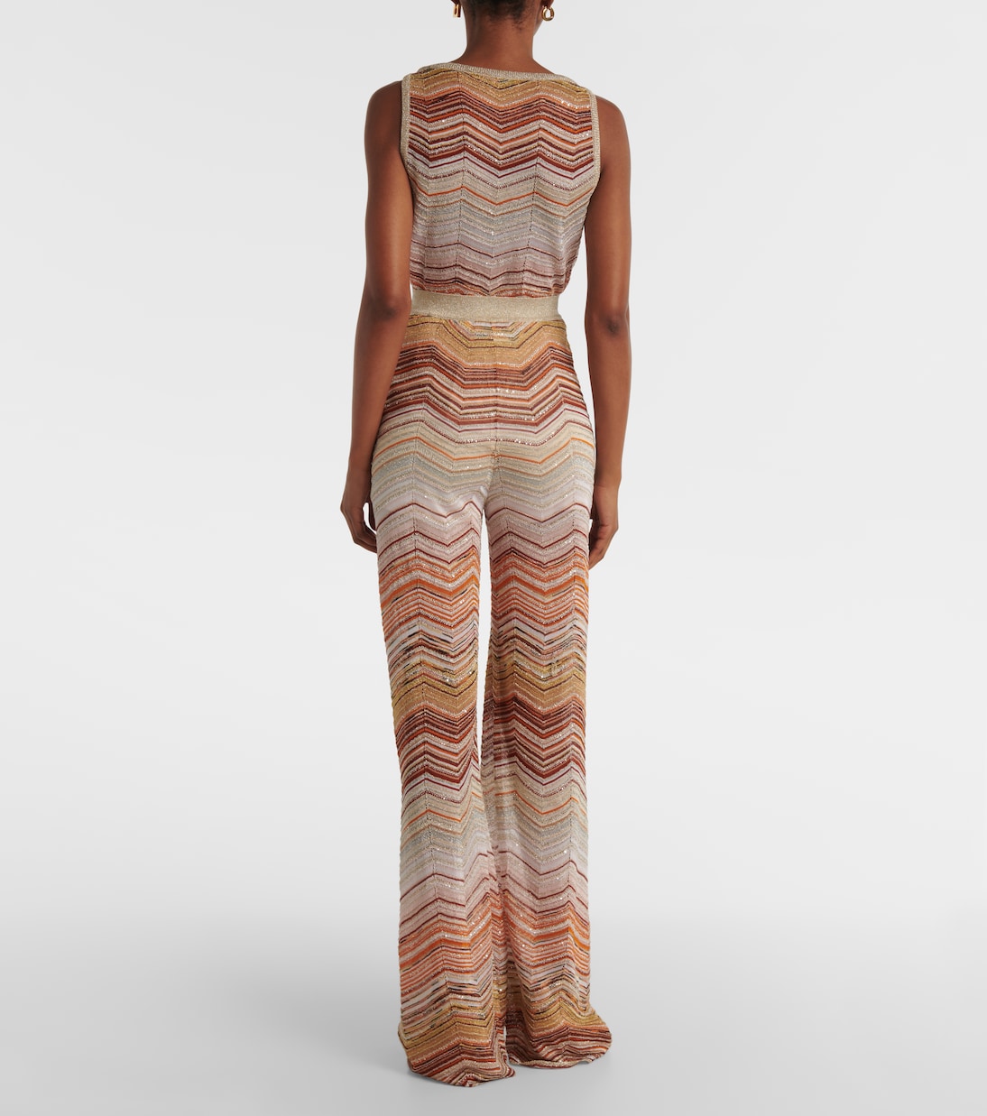 Weite Hose aus Strick mit Pailletten | Missoni
