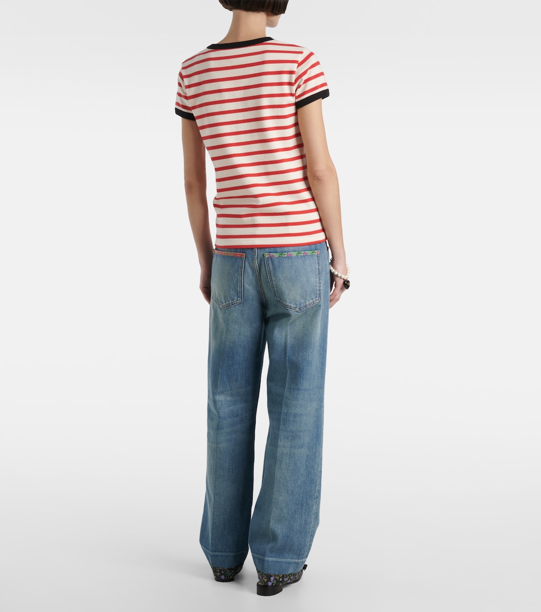 Camiseta Chez Valentino en jersey de algodón | Valentino