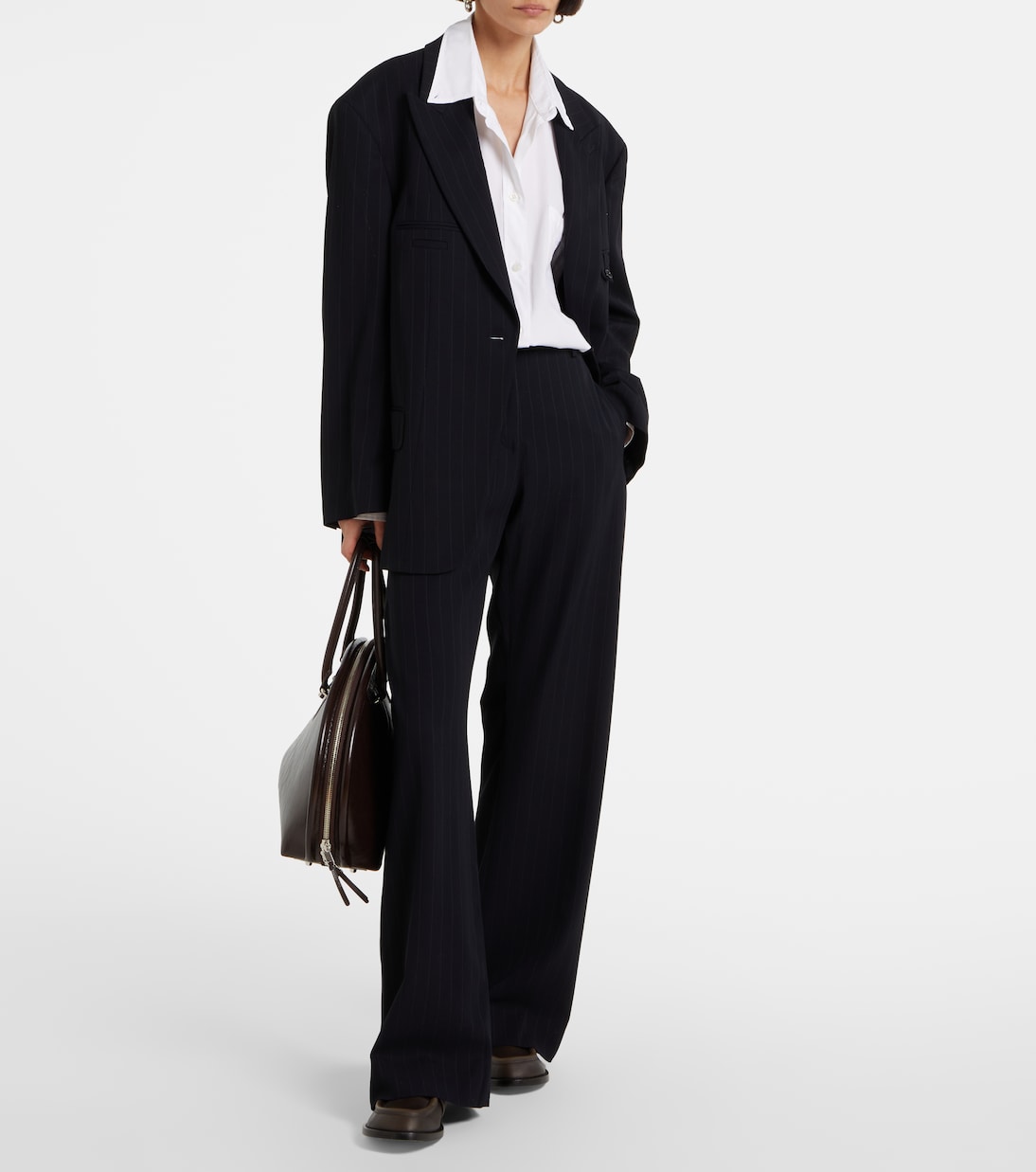 Pantaloni a gamba larga gessati | Acne Studios