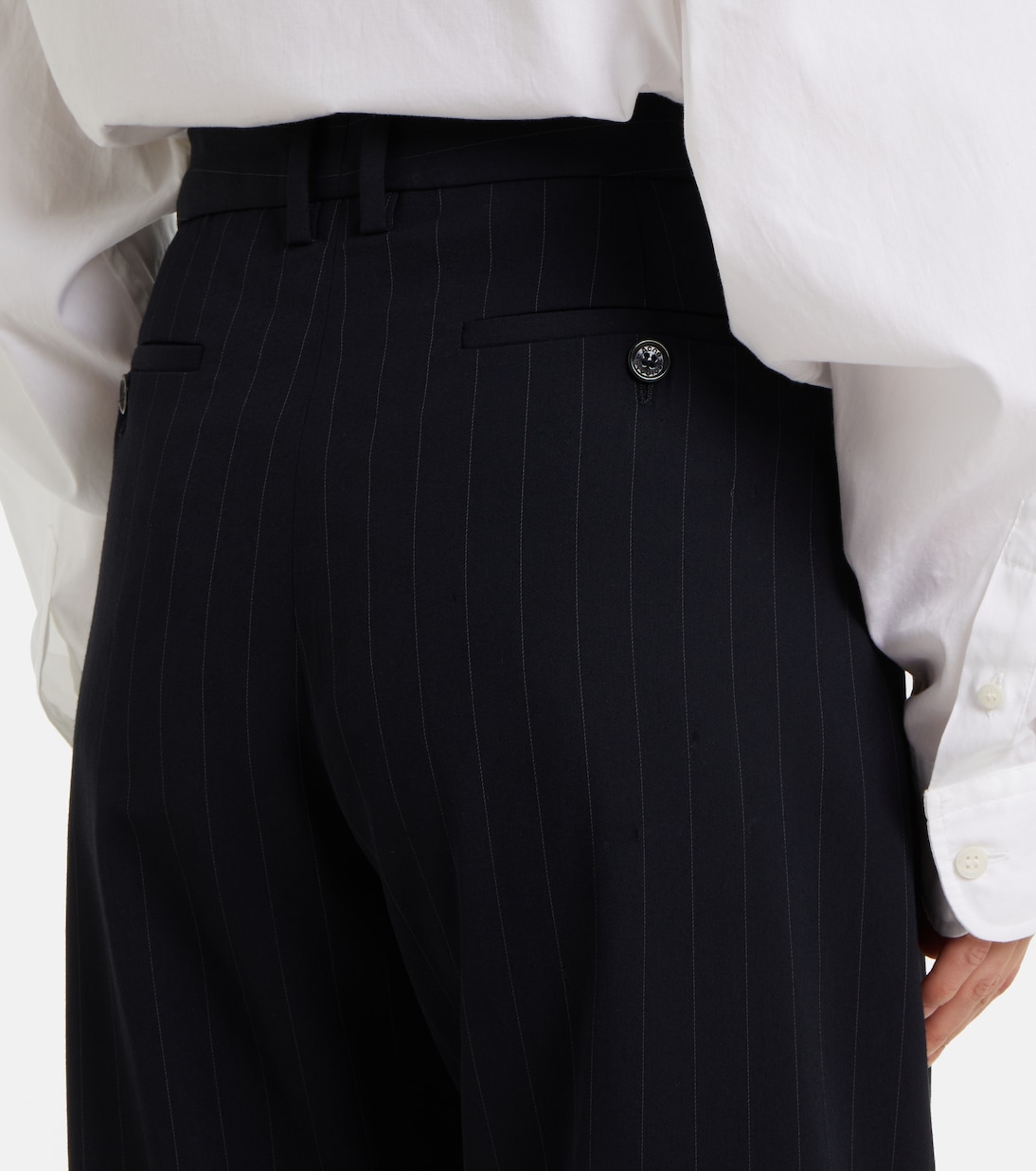 Pantaloni a gamba larga gessati | Acne Studios