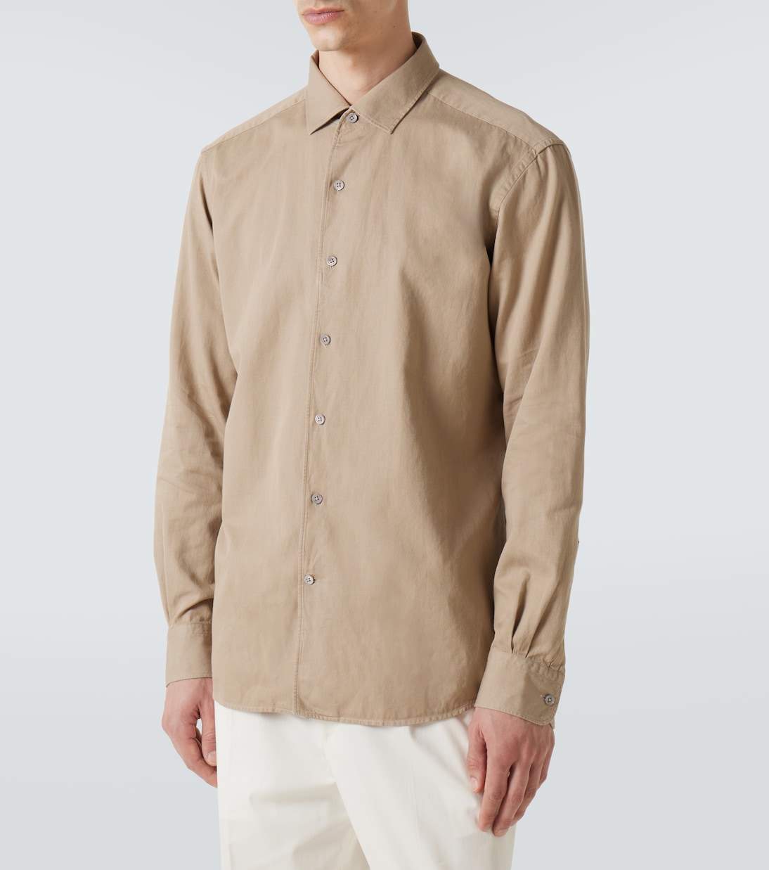 Camicia di jeans in cotone e lana | Zegna