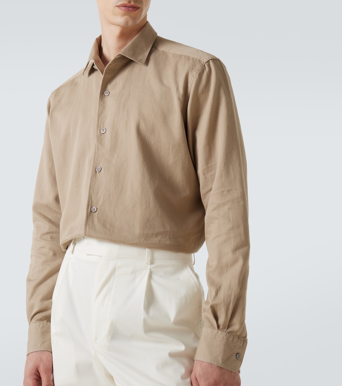 Camicia di jeans in cotone e lana | Zegna