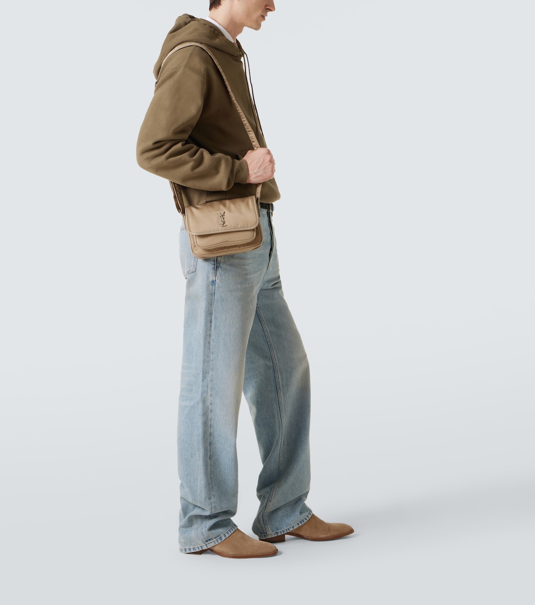 Felpa con cappuccio in cotone con logo | Saint Laurent