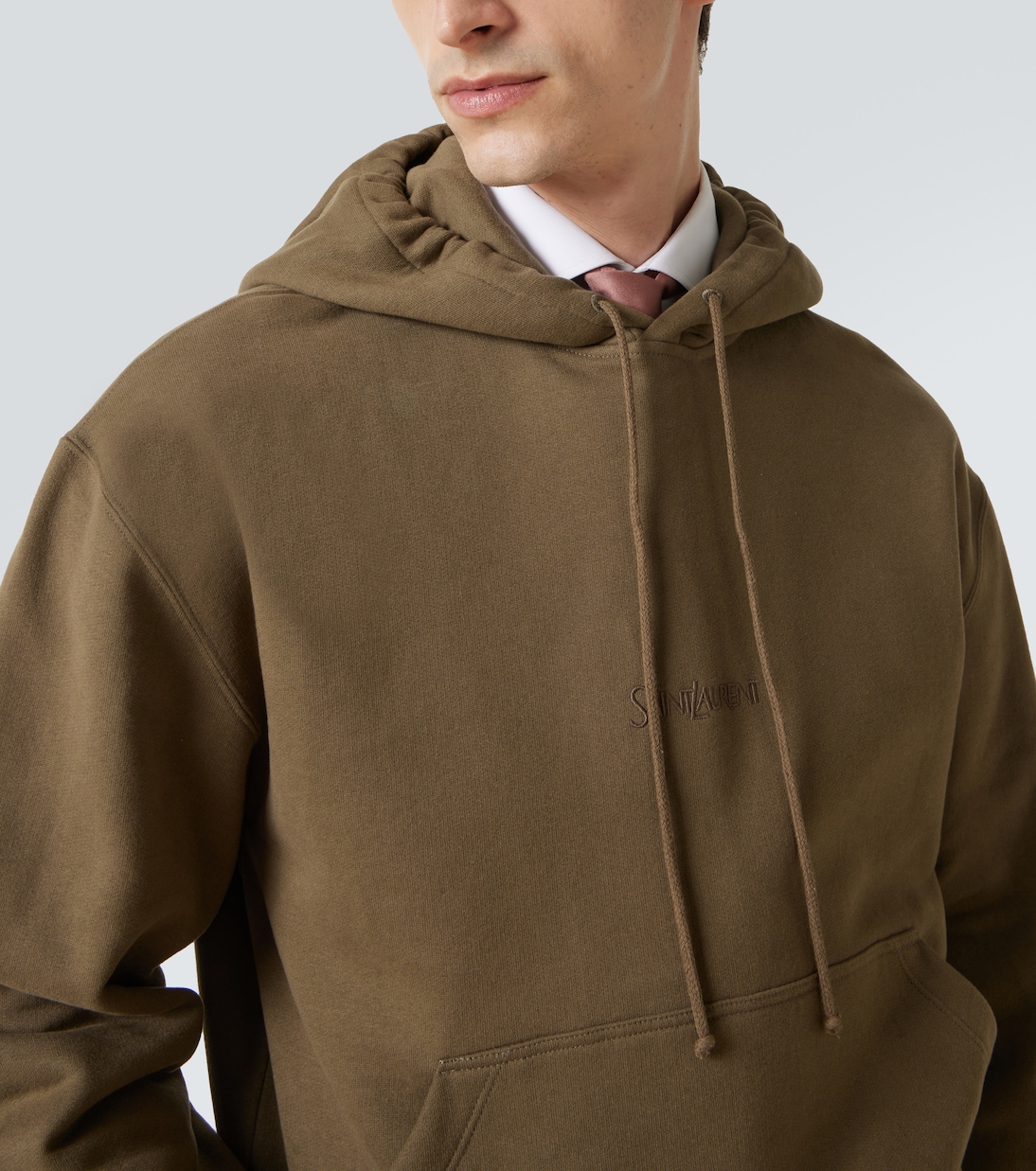 Felpa con cappuccio in cotone con logo | Saint Laurent