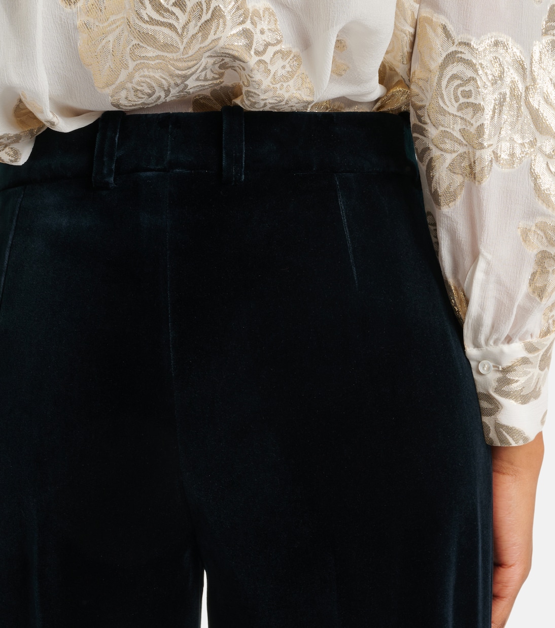 Cotton velvet flared pants | Chloé