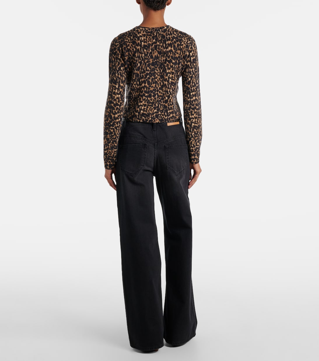 Leopard-print cashmere cardigan | Frame