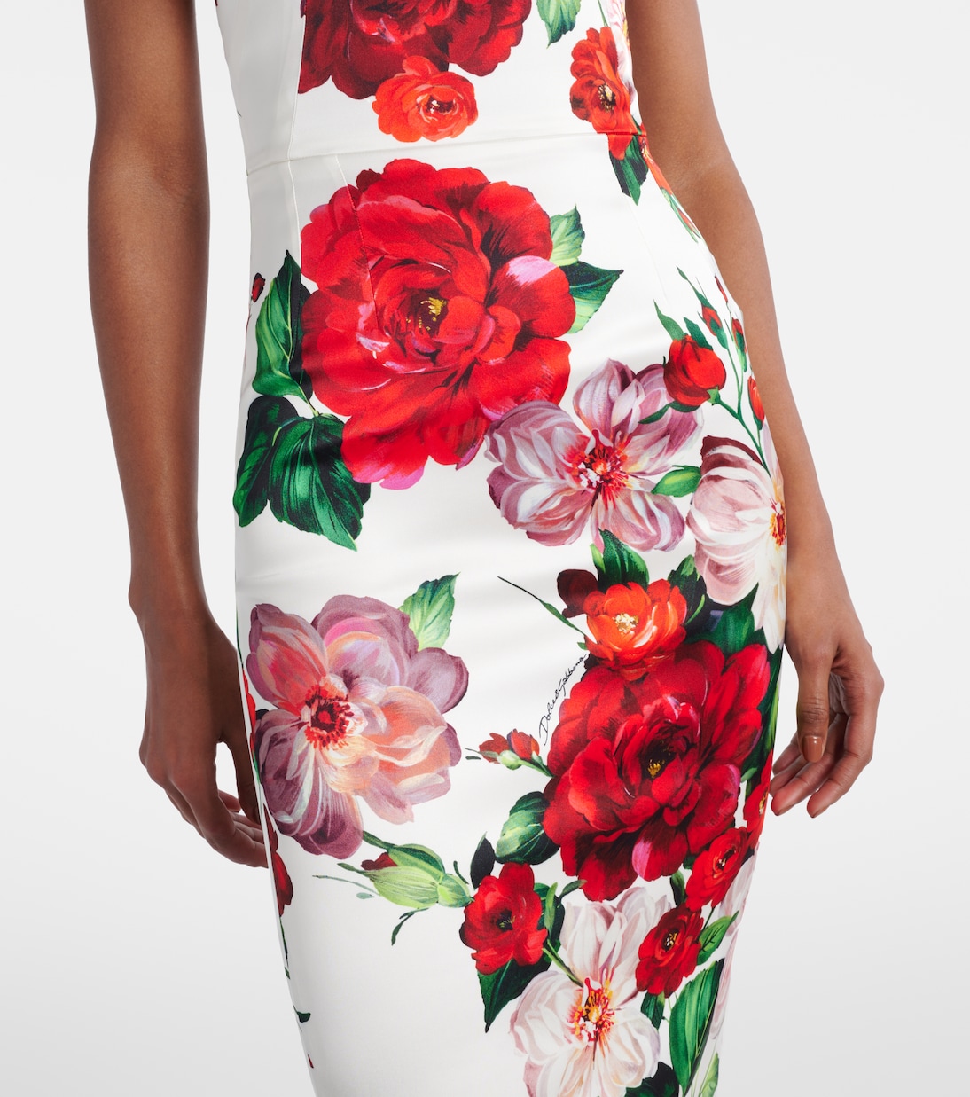Abito midi con stampa floreale | Dolce&Gabbana