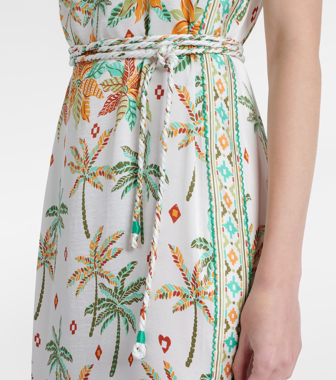 Isabelle printed one-shoulder kaftan | Poupette St Barth