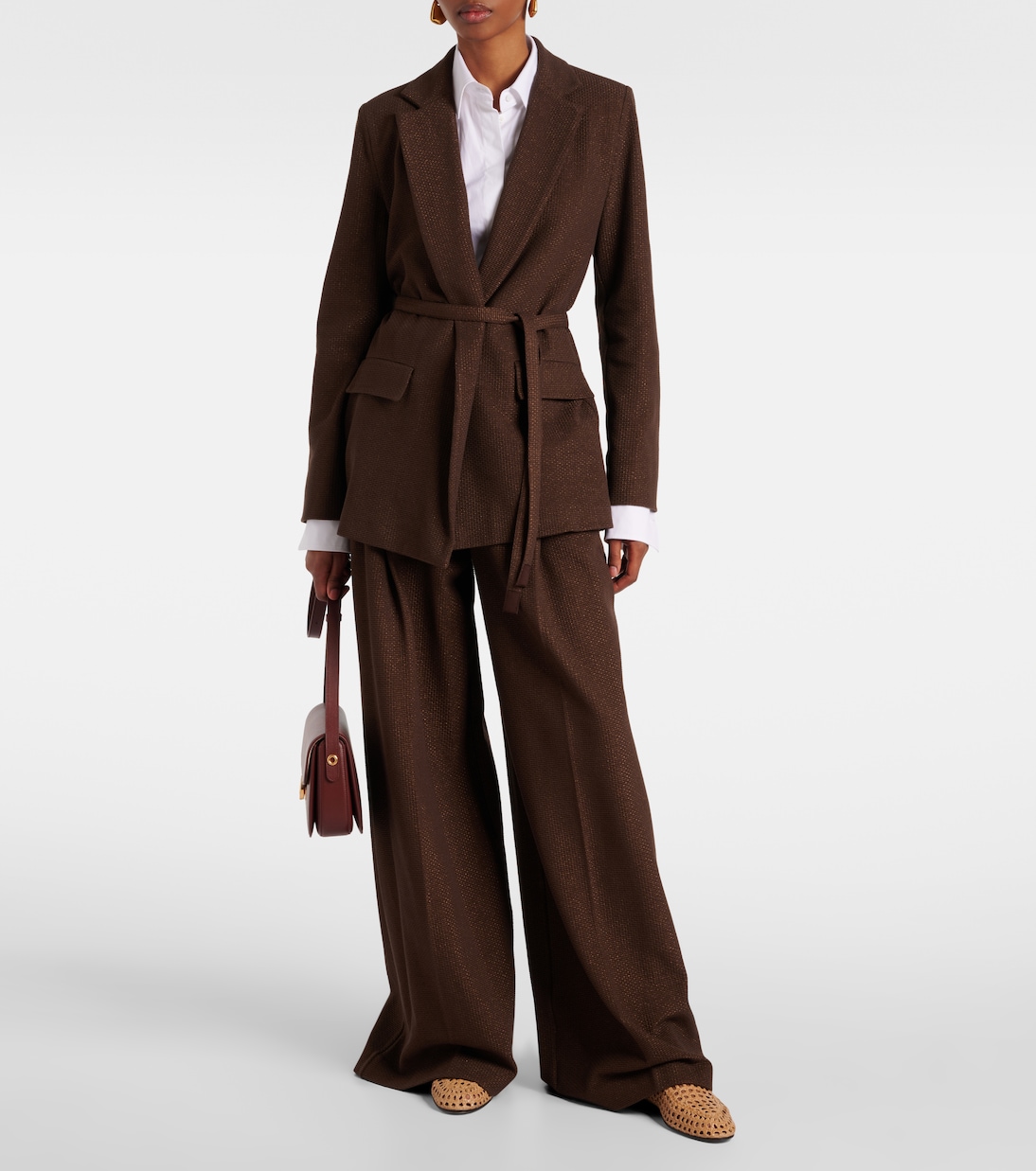 Pantaloni a gamba larga Aereo in misto cotone | Max Mara
