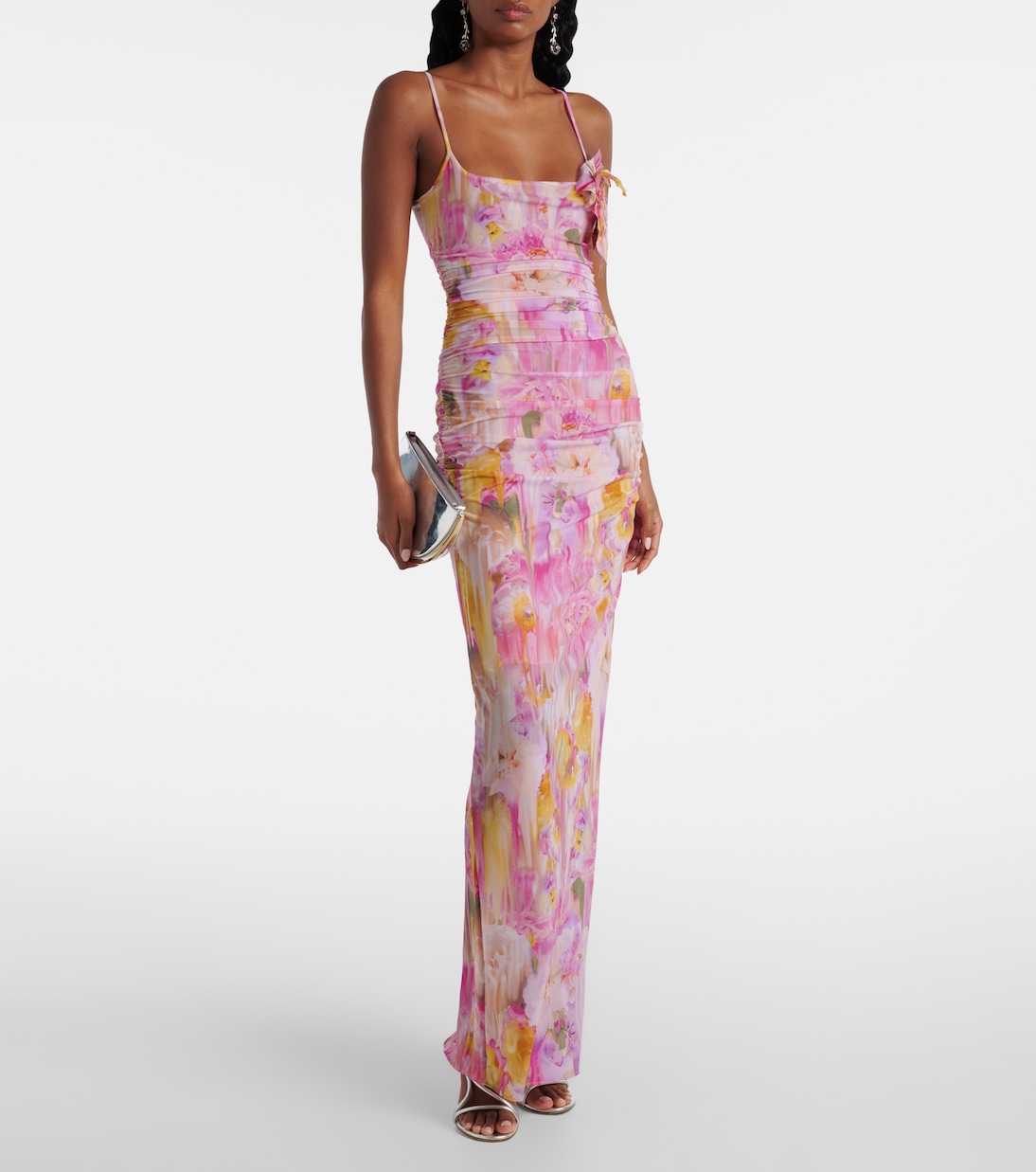Abito lungo in jersey con stampa | Blumarine
