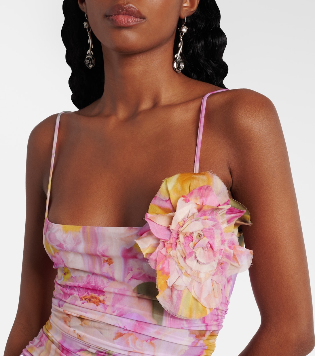 Abito lungo in jersey con stampa | Blumarine