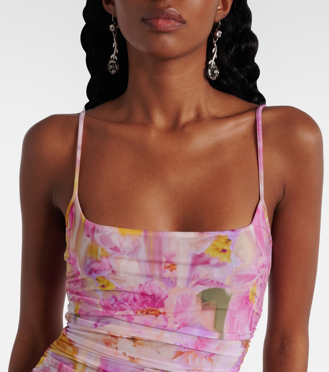 Abito lungo in jersey con stampa | Blumarine