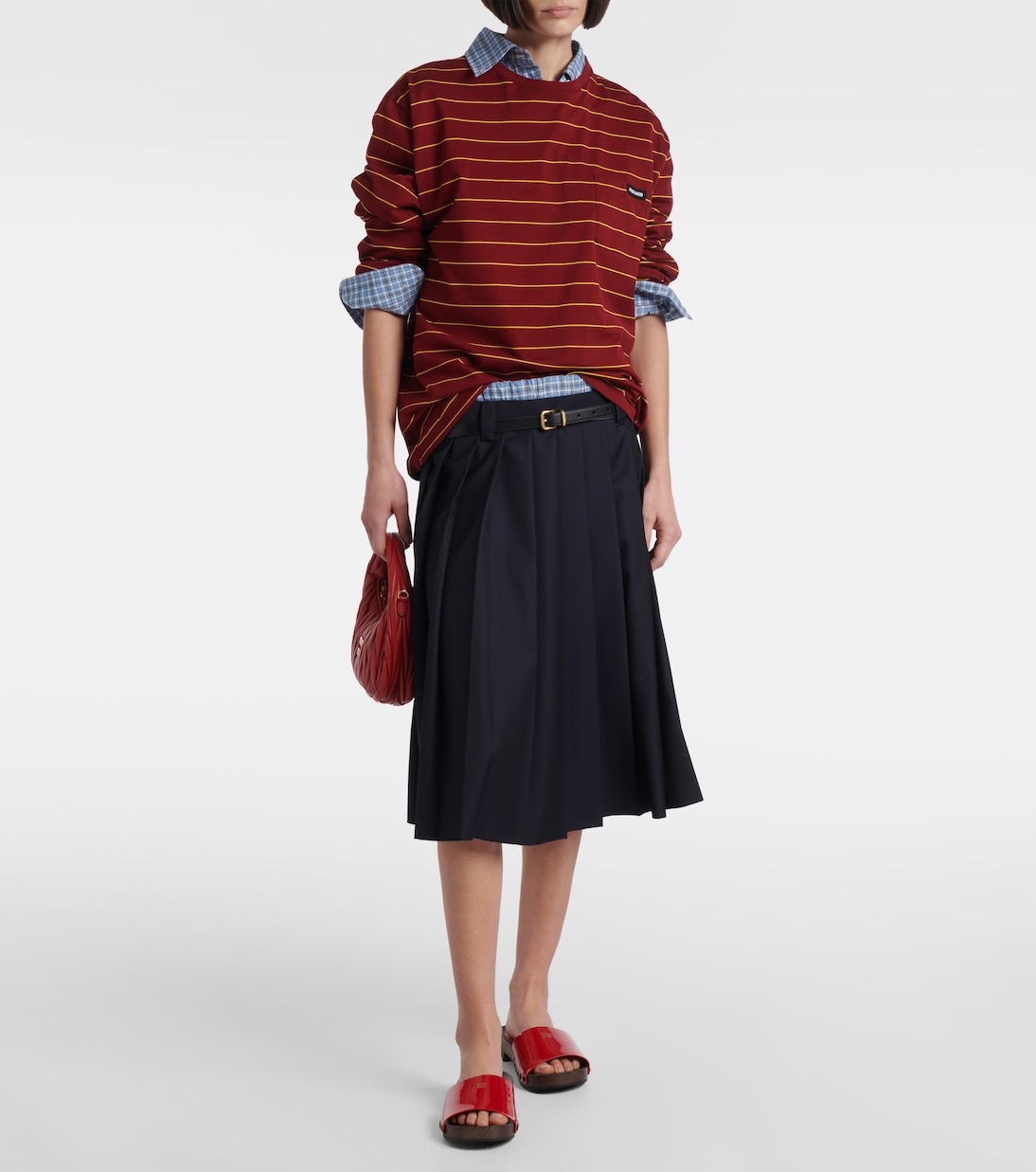 Pantoletten aus Lackleder | Miu Miu