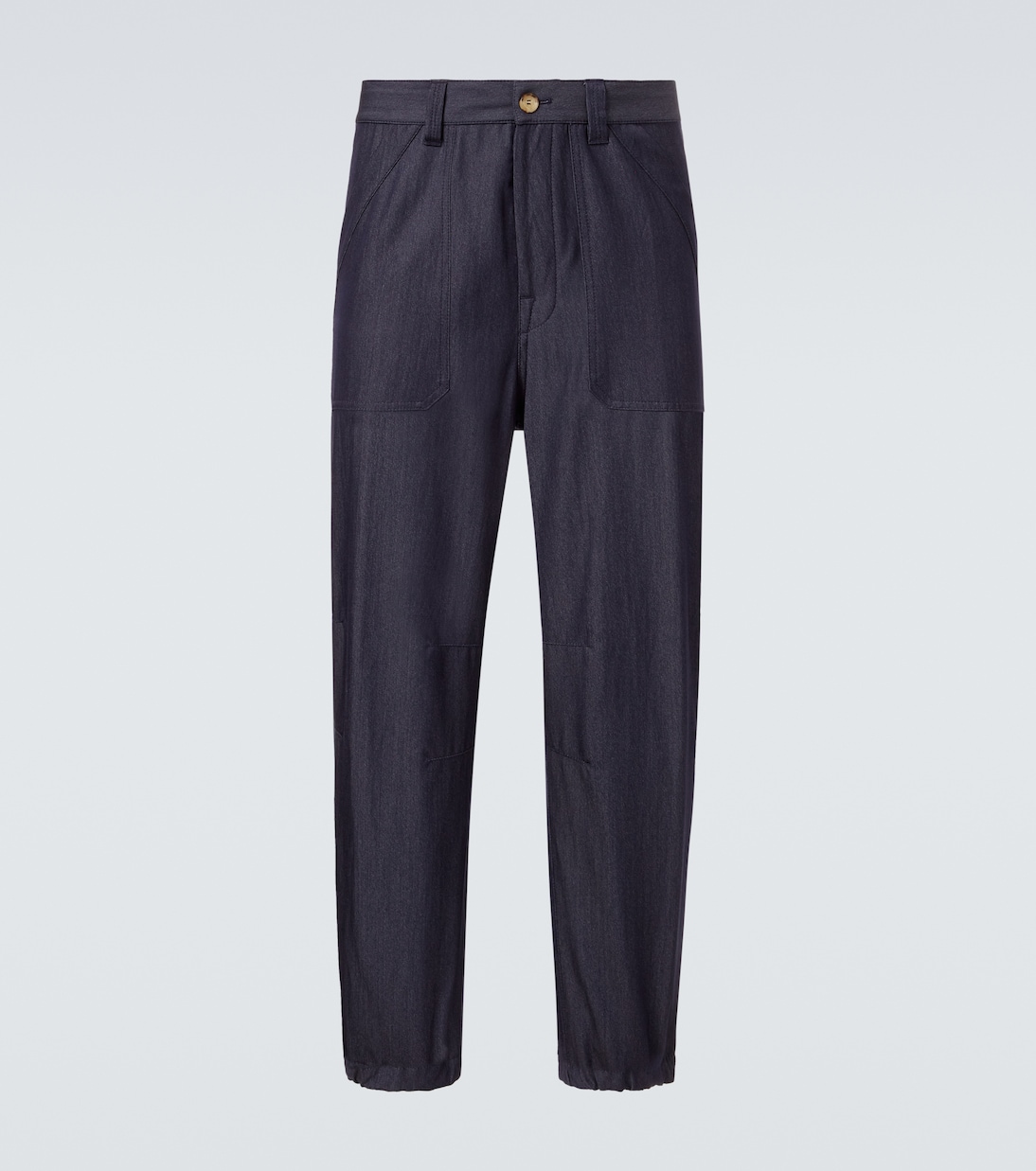 Pantalones rectos en mezcla de lana | Brunello Cucinelli