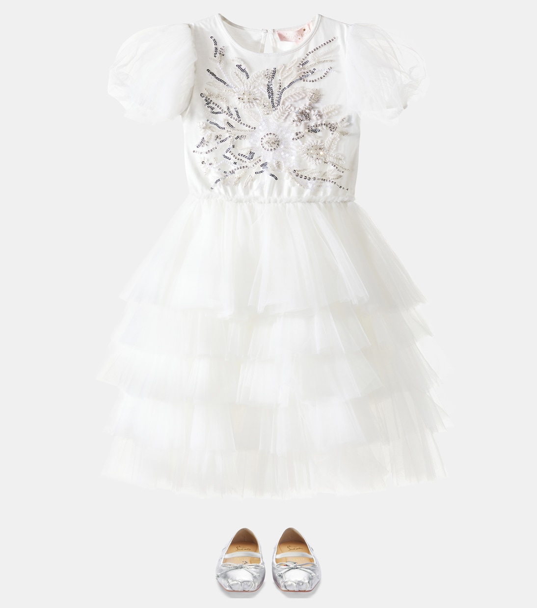 White Orchid embellished tulle dress | Tutu Du Monde