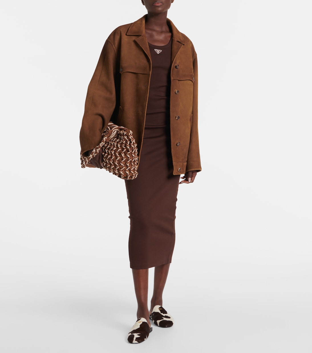 Mules en cuir façon poulain | Prada