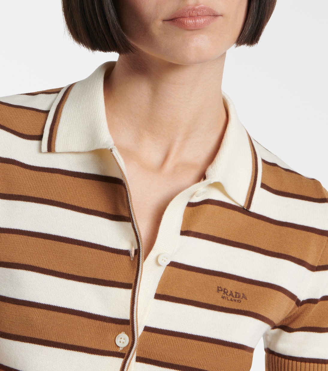 Top in maglia di cotone | Prada
