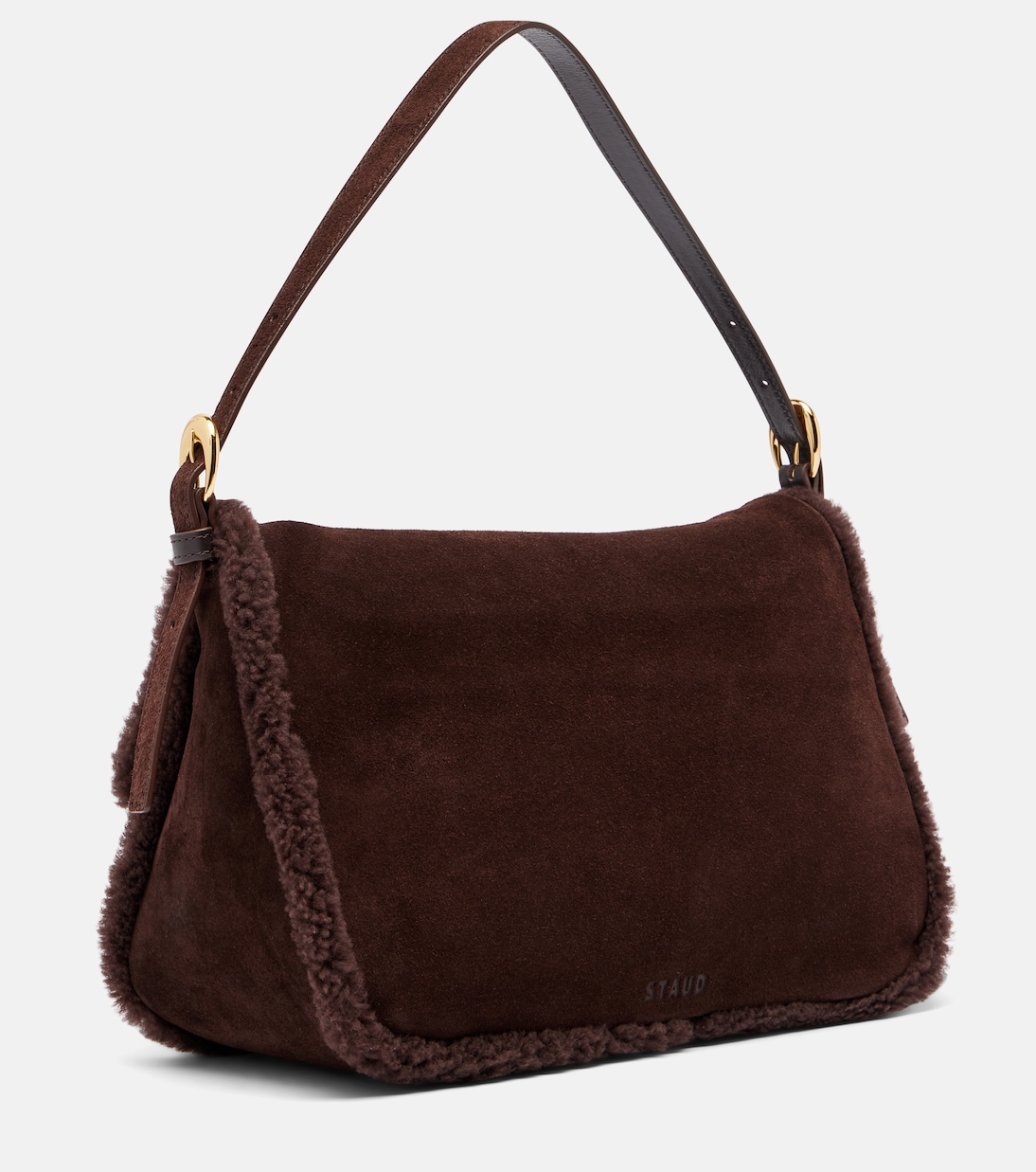 Harlow Medium suede shoulder bag | Staud