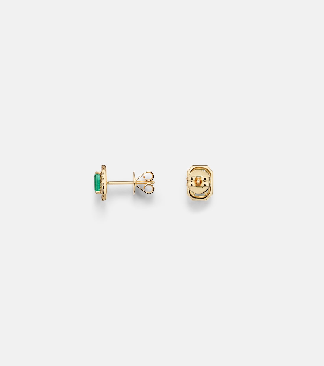 18kt gold earrings with emeralds and diamonds | Shay Jewelry
