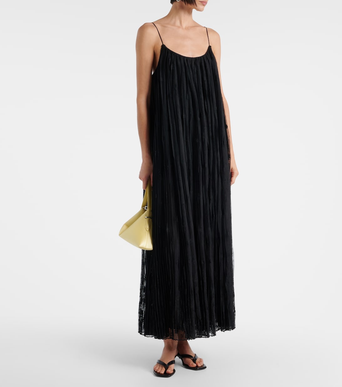 Embroidered floral tulle maxi dress | Toteme