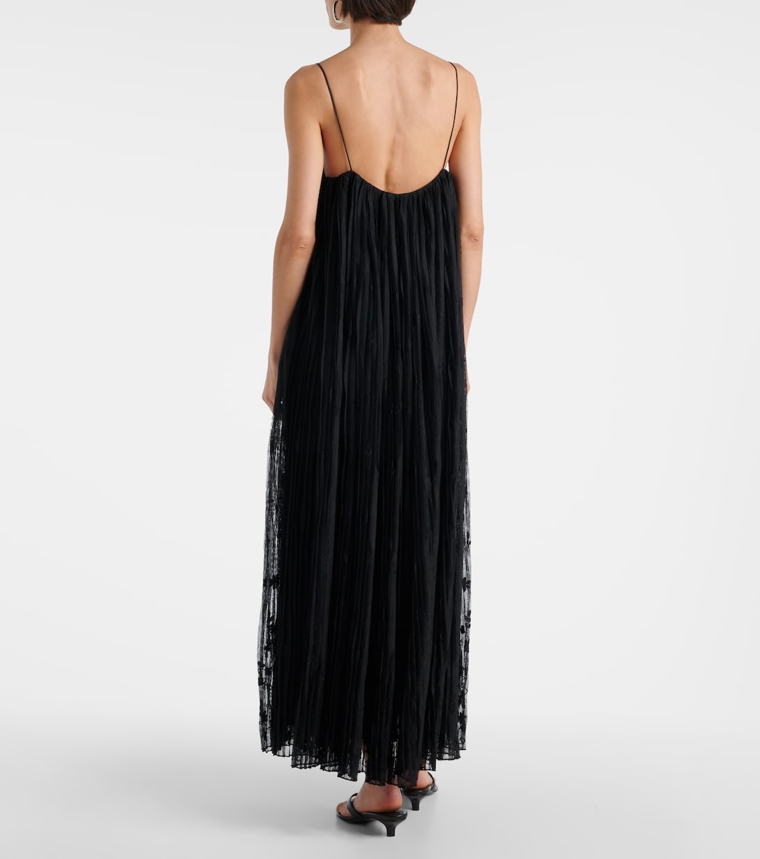 Embroidered floral tulle maxi dress | Toteme