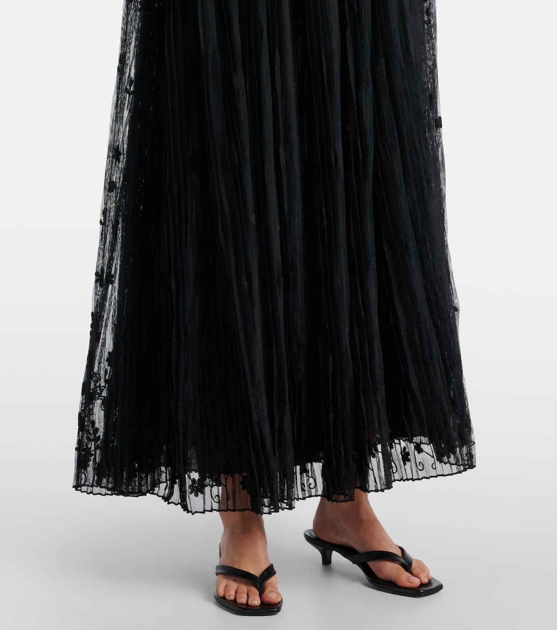 Embroidered floral tulle maxi dress | Toteme