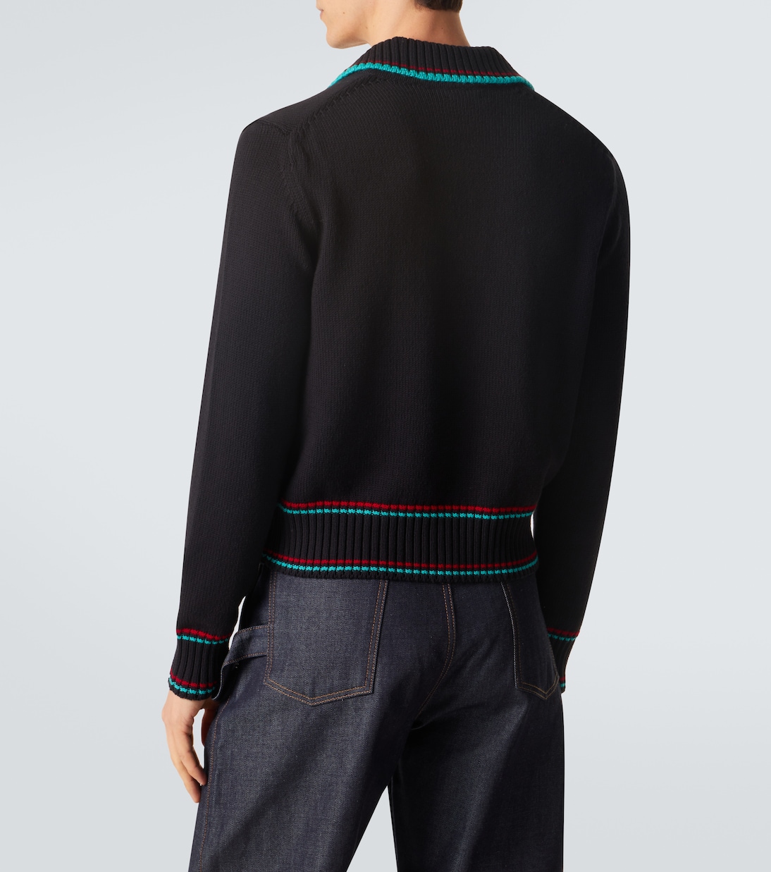 Cotton, cashmere, and wool polo sweater | JW Anderson