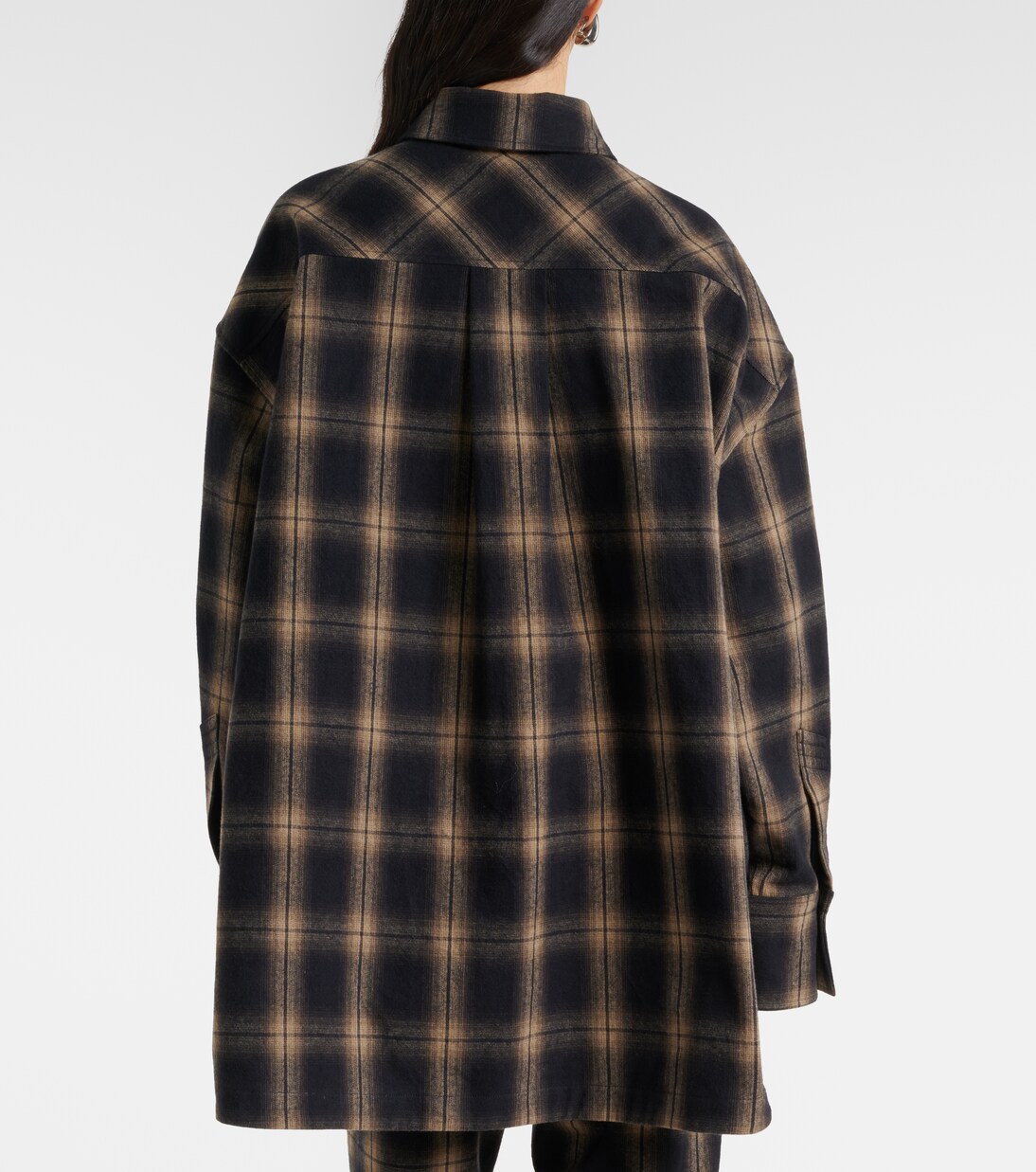 Chemise oversize en coton à carreaux | The Attico