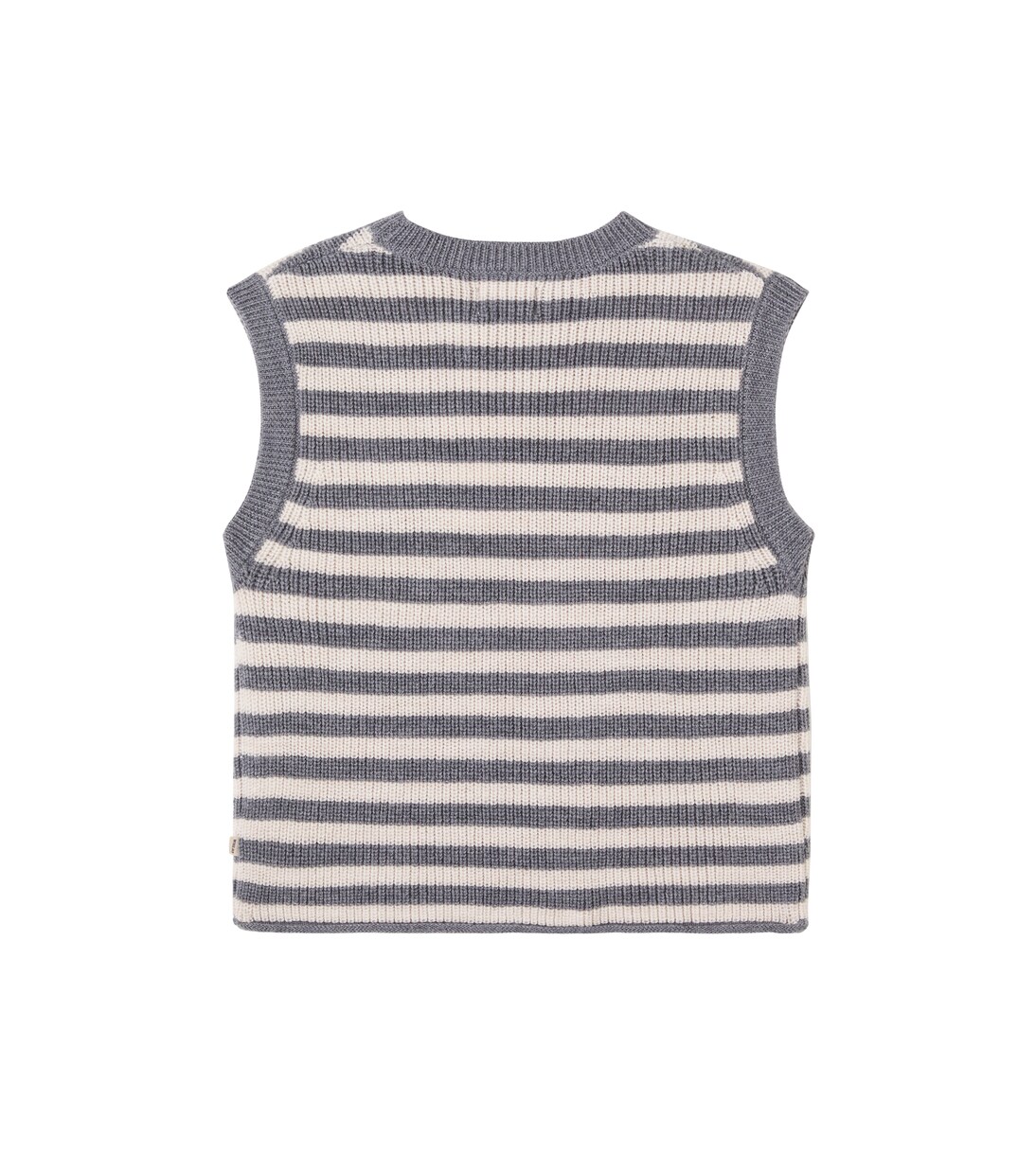 Ruby striped wool sweater vest | Wheat