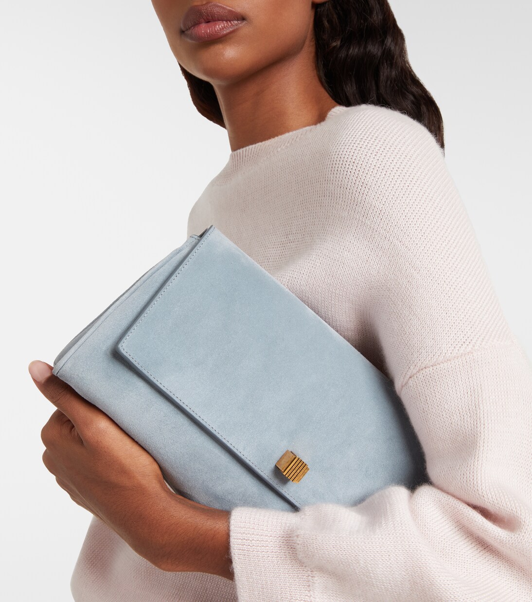 Audrey suede clutch | Khaite