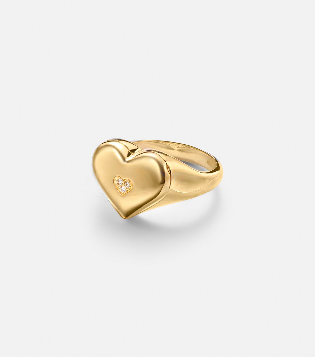 Ring Wallpaper Heart aus 14kt Gelbgold mit Diamanten | Sydney Evan
