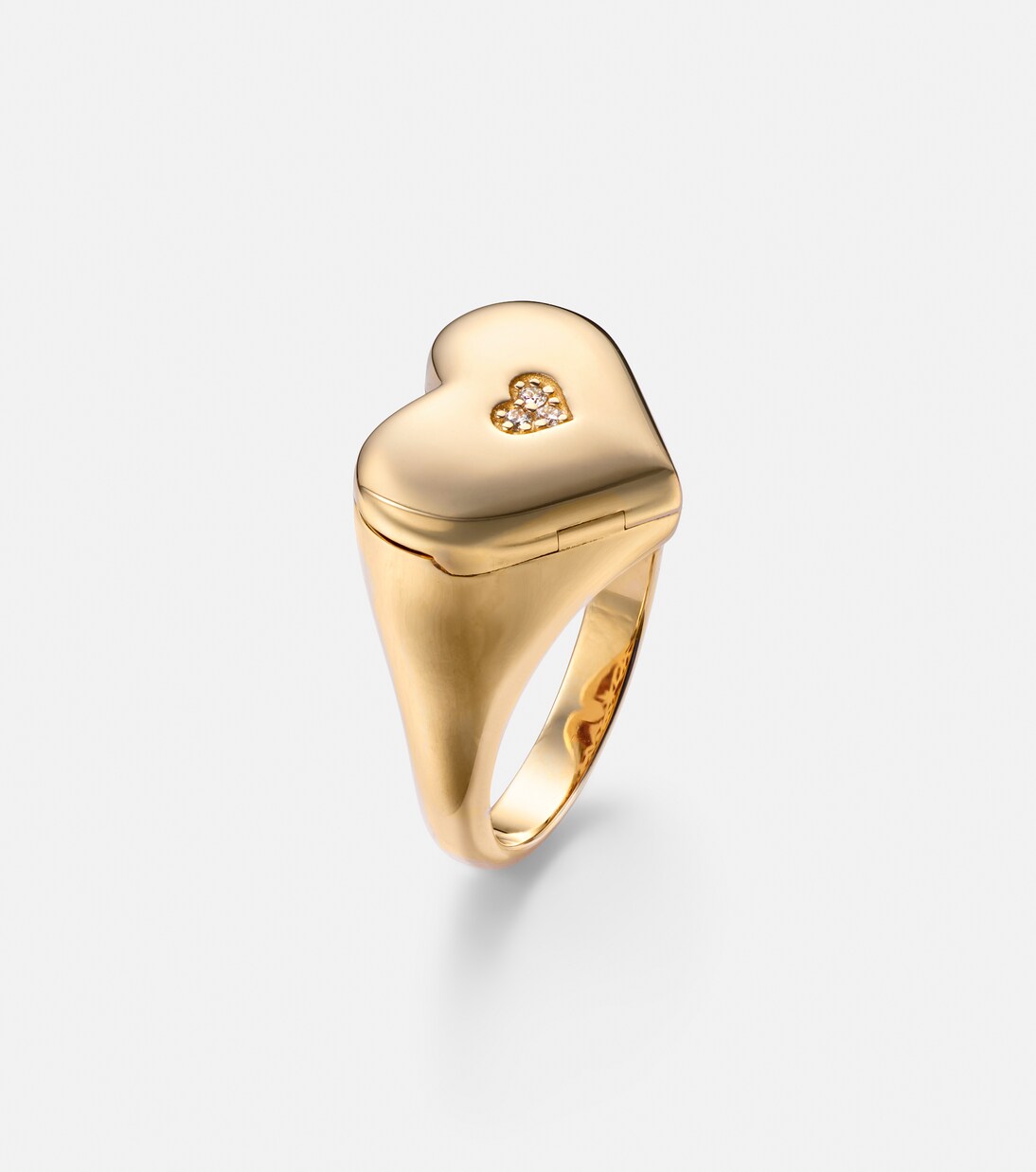 Ring Wallpaper Heart aus 14kt Gelbgold mit Diamanten | Sydney Evan
