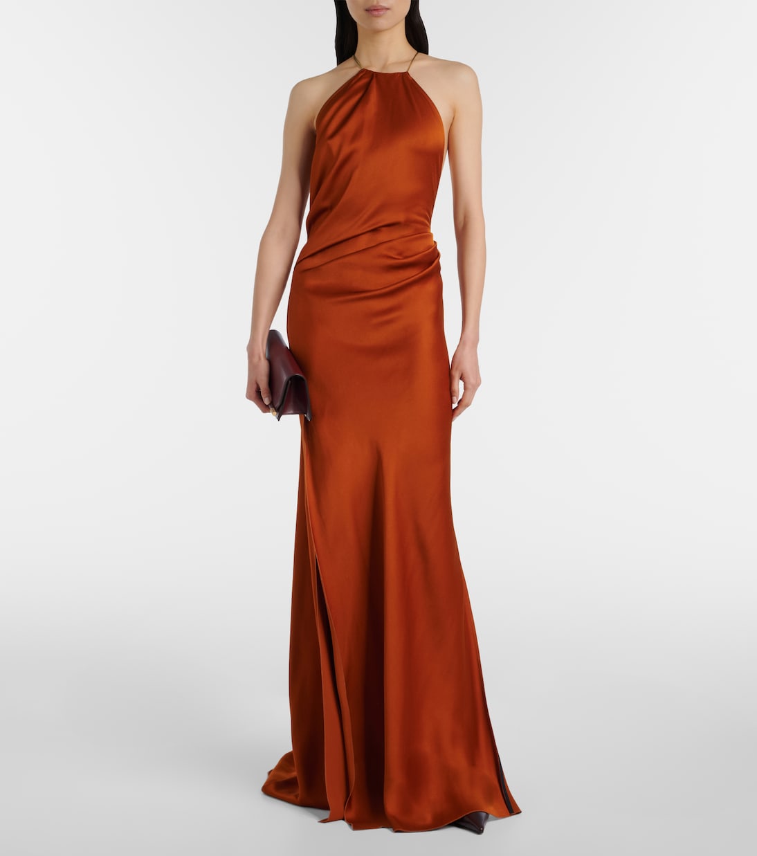 Draped satin gown | Victoria Beckham