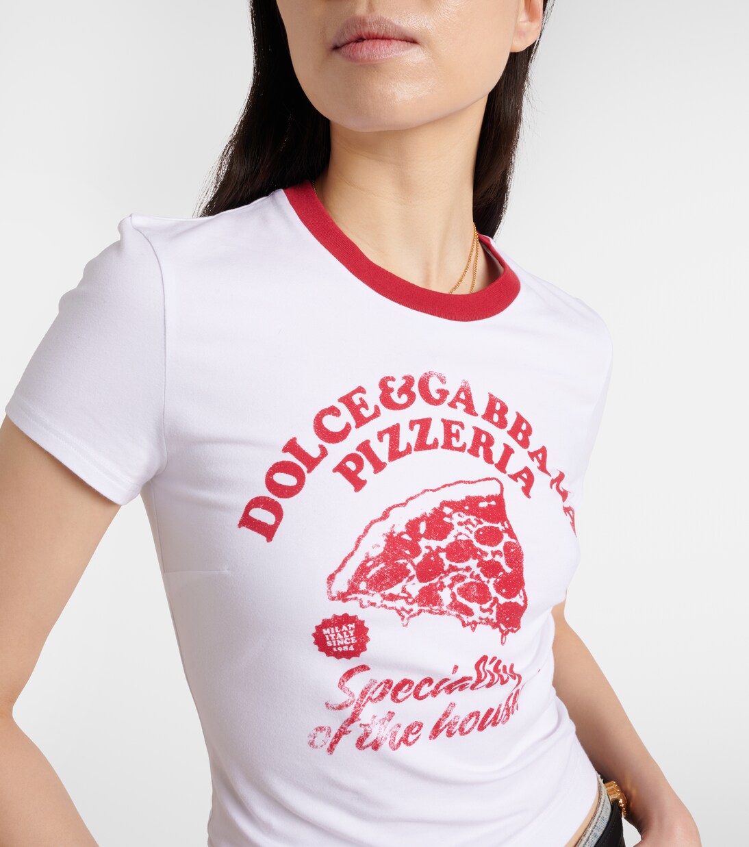 Printed cotton-blend jersey T-shirt | Dolce&Gabbana