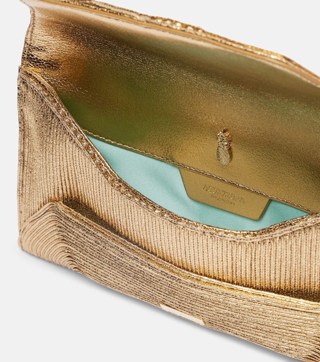 Clutch Vacanza Mini aus Raffiabast mit Leder | Aquazzura