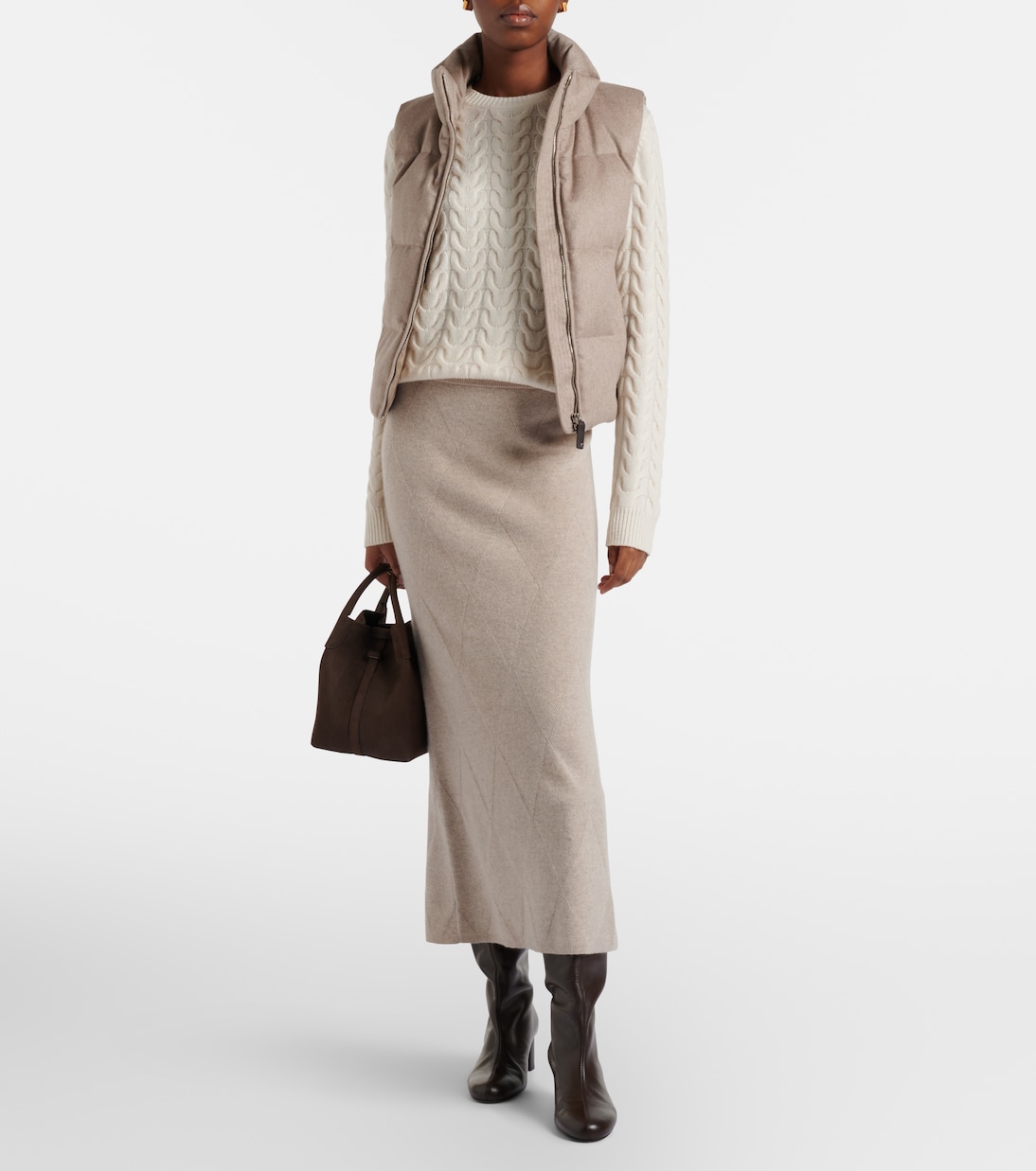 Quilted cashmere down vest | Max Mara