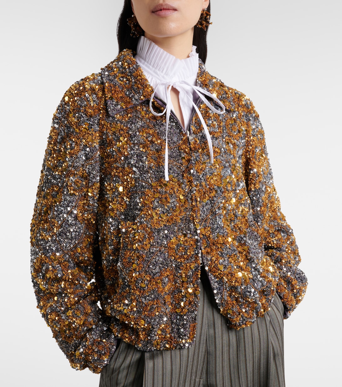 Sequined blouson jacket | Dries Van Noten