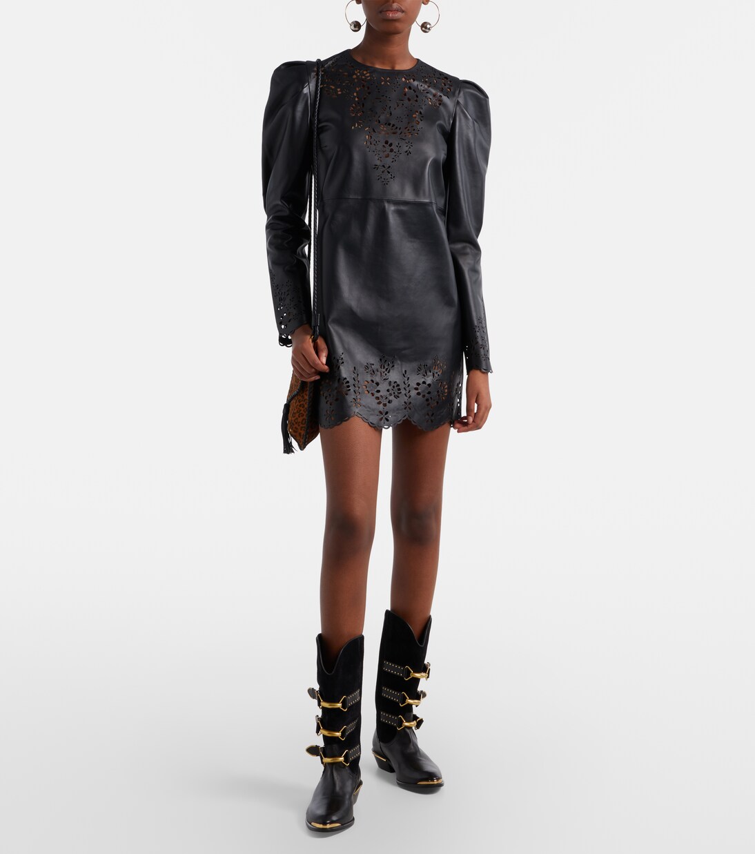 Nala laser-cut leather minidress | Isabel Marant