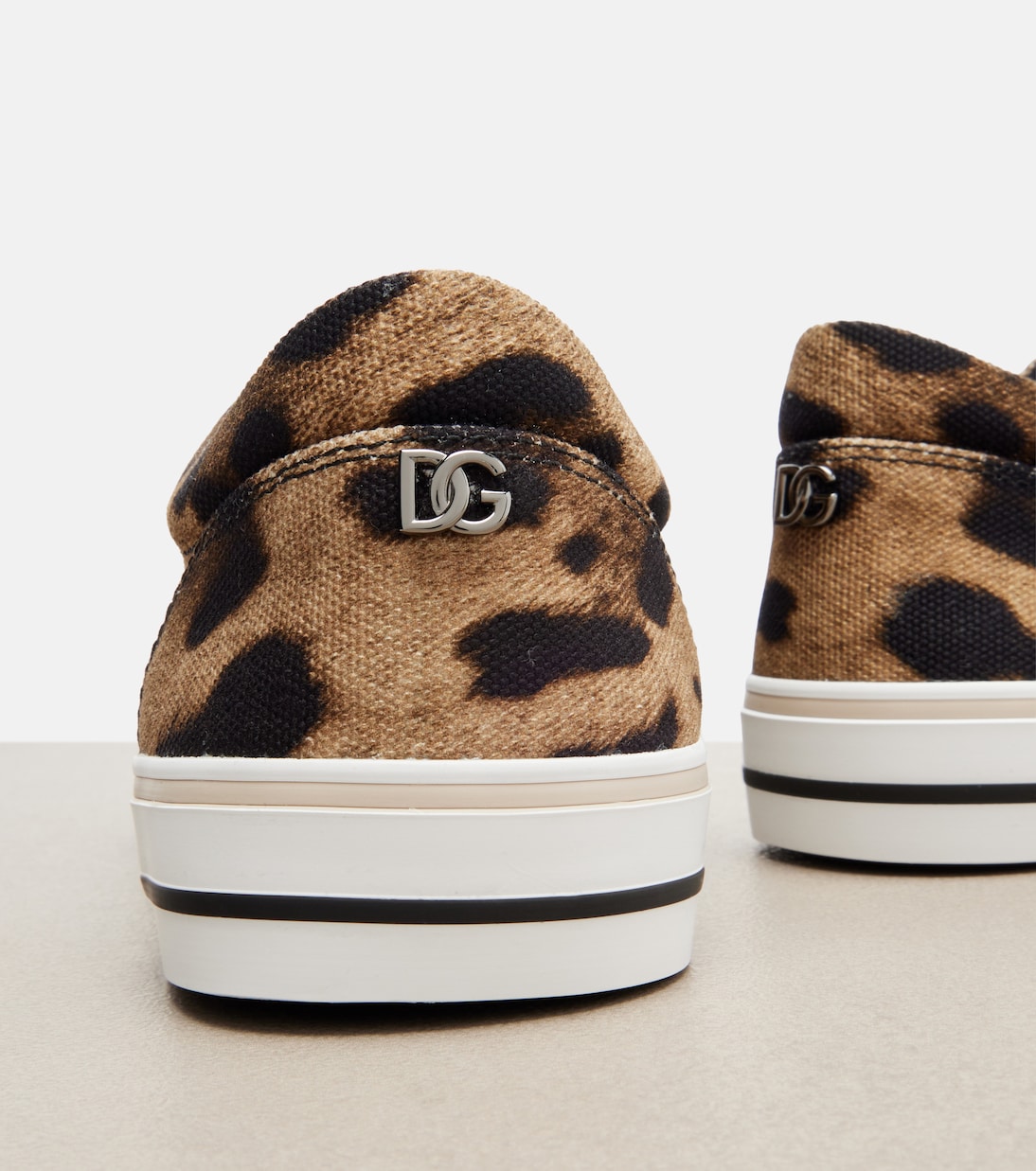 Leopard-print canvas sneakers | Dolce&Gabbana