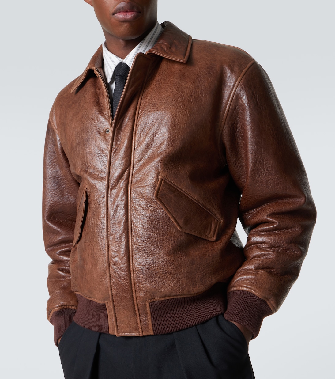 Bomberjacke aus Leder | Saint Laurent