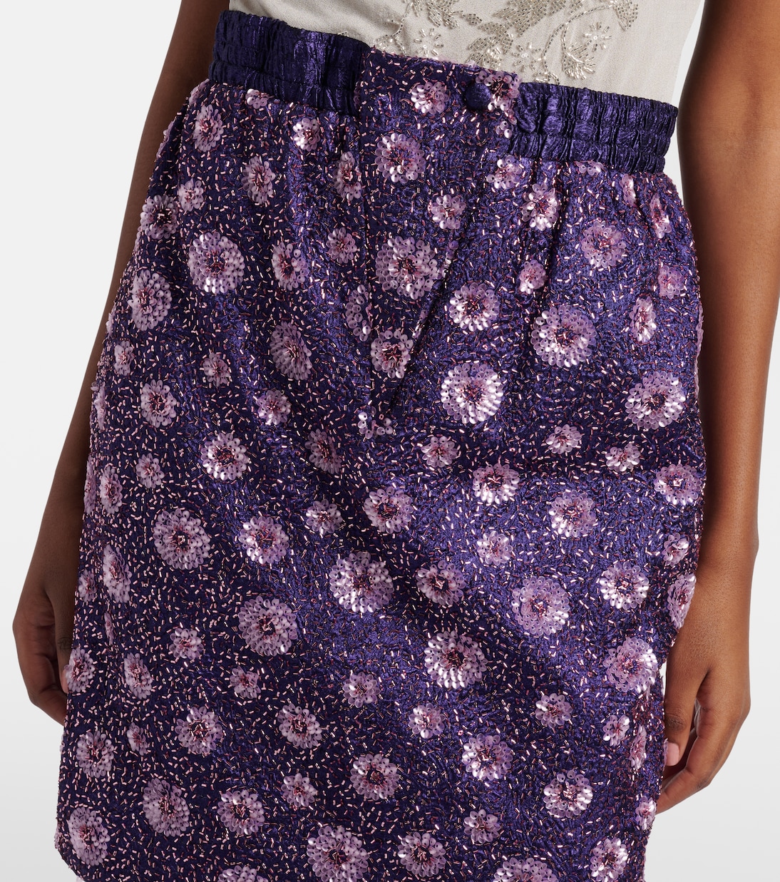 Floral sequined pencil skirt | Jacques Wei
